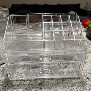 2 drawer acrylic organizer with removable top